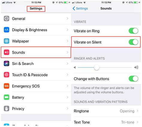 Here’s how to make your phone vibrate without an app: Go to Sounds & Haptics under Settings. Vibrate on Silent should be turned on. When you use the Volume Down key to put your iPhone into silent mode, it will be in vibrate mode as a result. Using the Sounds and Vibration Patterns Setting, vibrate the iPhone.